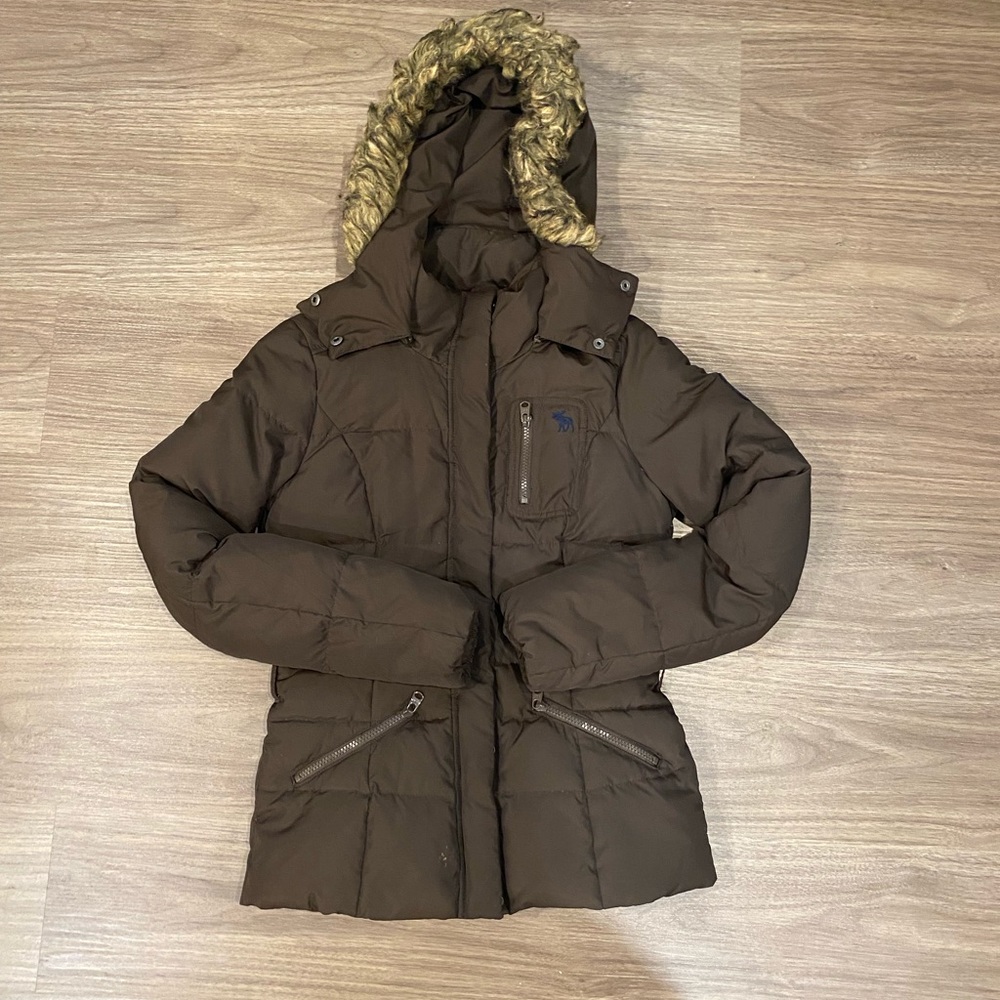 Brown Winter Puffer Coat
